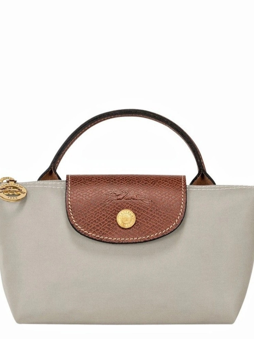 Brand New Longchamp Le Pliage Original Pouch in Pebble